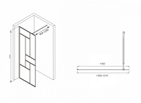 Душевая перегородка ABBER Immer Offen AG63120B