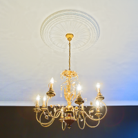 Розетка потолочная с рисунком  1.56.036 из полиуретана Европласт - Орнаментальная розетка