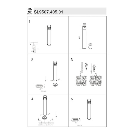 Светильник уличный наземный ST Luce Fossa SL9507.405.01