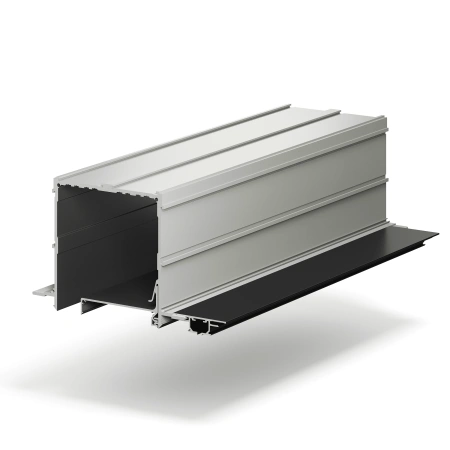 Профиль алюминиевый теневой для штор Laconistiq Roll-Box Черный муар 57/1-31-270 3000×79,6×37,2
