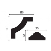 Декоративный уголок из дюрополимера C1-DD35 Decor-Dizayn - угловой элемент (комплект 4 шт.)