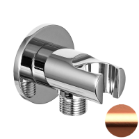 Держатель ручного душа с подключением шланга Remer 337MRP, медь брашированная 337MRP