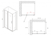 Душевой уголок ABBER Sonnenstrand AG04100MS-S75M