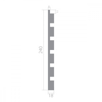 Стеновая панель из ЛДФ Ultrawood арт. UW 04 i (2000 х 240 х 18 мм.) - 3D панель