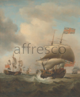 Картина: Samuel Scott, Shipping in a Choppy Sea