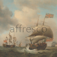 Картина: Samuel Scott, Shipping in a Choppy Sea