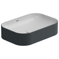 Раковина накладная биколор 60x42 см GSG Ceramic Design Easy EALAVTP60BI000/028, White/Ebano Matt EALAVTP60BI000/028
