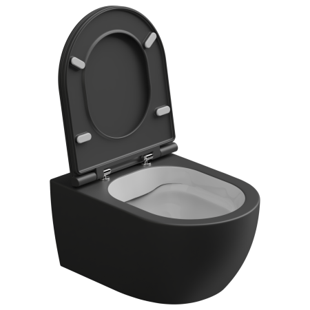 Чаша подвесного унитаза биколор GSG Ceramic Design Like LKWCSOBI000/003, White/Black Matt LKWCSOBI000/003