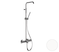 Душевая система термостатическая с изливом Remer Elegance EQ34A7MMSSOFBO, белый матовый EQ34A7MMSSOFBO