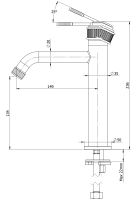 Смеситель для раковины Remer Atelier AL12AXV, сталь AL12AXV