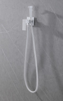 Смеситель ABBER Daheim AF8226W с гигиеническим душем,белый матовый