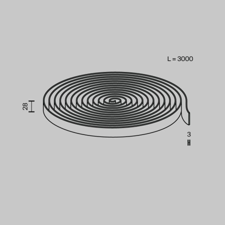 Токопроводящая текстильная лента Maytoni Conductive textile tape Parity 48V IP20 TRX130-1.3DB