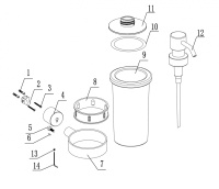 Диспенсер с держателем ABBER Osten 316 AA185A9BGG оружейная сталь брашированная
