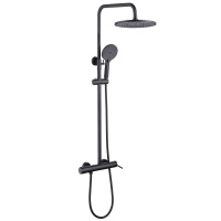 Душевая стойка ABBER Emotion AF8816BL с изливом, черный матовый