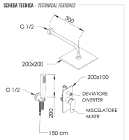 Душевая система Remer Infinity I09S08ONO, черный матовый I09S08ONO