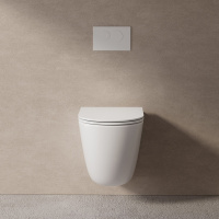 Унитаз ABBER Bequem AC1132TC подвесной белый, безободковый, смыв торнадо, с закрытым дном