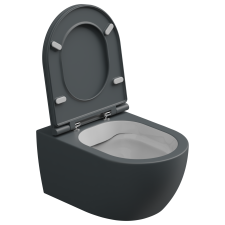 Чаша подвесного унитаза биколор GSG Ceramic Design Like LKWCSOBI000/028, White/Ebano Matt LKWCSOBI000/028