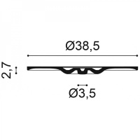 R31 Розетка потолочная с рисунком Orac Decor из полиуретана - Орнаментальная розетка