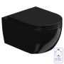 Чаша подвесного унитаза со смывом Smart Clean GSG Ceramic Design Like LKWCSO002, черный глянцевый LKWCSO002