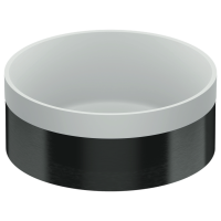 Раковина накладная 37 см Remer RB902CFP, черный брашированный хром RB902CFP