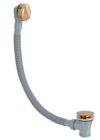 Слив-перелив click-clack для ванны Remer 96PCCDO, золото глянцевое 96PCCDO