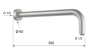 Кронштейн для верхнего душа 30 см Remer INOX SS343L30, нержавеющая сталь SS343L30