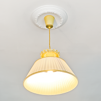 Розетка потолочная с рисунком  1.56.032 из полиуретана Европласт - Орнаментальная розетка