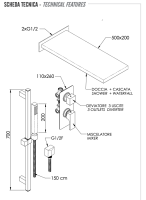 Комплект: Душевая система Remer Absolute AU93S01SSCA AU93S01SSCA