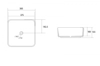 Раковина накладная ABBER Rechteck AC2211MB черная матовая