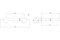 Смеситель ABBER Emotion AF88121RG скрытого монтажа для раковины, розовое золото