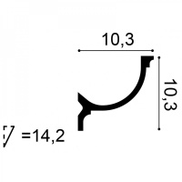 C902 Карниз для подсветки Orac Decor из полиуретана - Плинтус потолочный