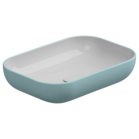 Раковина накладная биколор 60x42 см GSG Ceramic Design Easy EALAVRE60BI000/037, White/Ice Matt EALAVRE60BI000/037