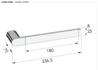 Полотенцедержатель Remer Lounge LN44NO, черный матовый LN44NO