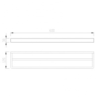 Полотенцедержатель двойной ABBER Westen AA1756B черный матовый