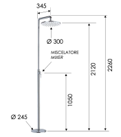 Душевая система напольная Remer 331N52 331N52