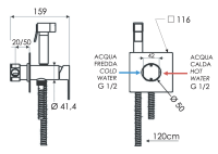 Гигиенический душ со смесителем Remer Qubika Q65 Q65