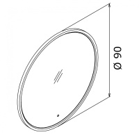 Зеркало ORKA Molino 90x90 c LED подсветкой, розовый матовый