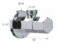 Запорный вентиль 1/2*1/2 Remer 128E1212 128E1212