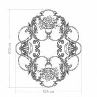 Розетка RODECOR 87114br потолочная из полимерного гипса - Готовое решение Rodecor из элементов