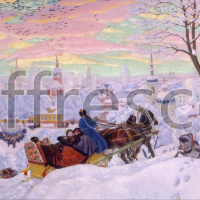 Картина: Борис  Кустодиев, масленица