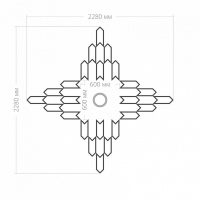 Розетка RODECOR 87401ar потолочная из полимерного гипса - Готовое решение Rodecor из элементов