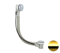 Слив-перелив полуавтоматический для ванны Remer 96PDO, золото глянцевое 96PDO