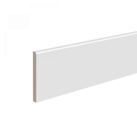 Плинтус напольный из ЛДФ белый Ultrawood арт. Base 1010 p (2000 x 100 x 10 мм.)