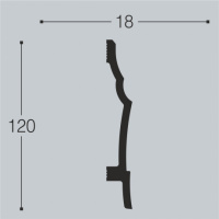 Напольный плинтус Bello Deco П19 120-18 из XPS Polymer