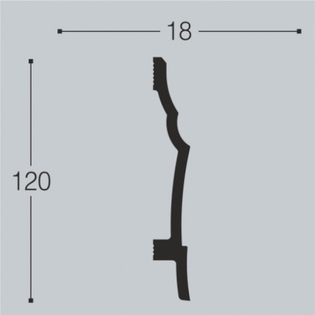 Напольный плинтус Bello Deco П19 120-18 из XPS Polymer