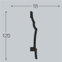 Напольный плинтус Bello Deco П19 120-18 из XPS Polymer