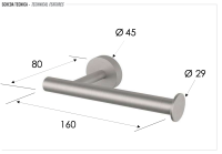 Бумагодержатель Remer INOX SSXI61, нержавеющая сталь SSXI61