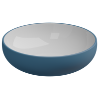 Раковина накладная биколор 45 см GSG Ceramic Design Easy EALAVRO45BI000/027, White/Denim Matt EALAVRO45BI000/027