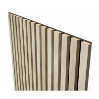 Акустические стеновые панели, 2750х600 мм, войлок, рейки МДФ, ясень кристалл