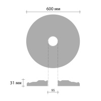 Розетка потолочная  DM-0604